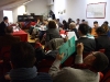 Sala gremita di giornalisti, alla conferenza stampa di presentazione di Scuola Protetta