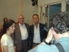  A margine di un convegno, Luca Poma e Claudio Ajmone rilasciano dichiarazioni a una troupe televisiva